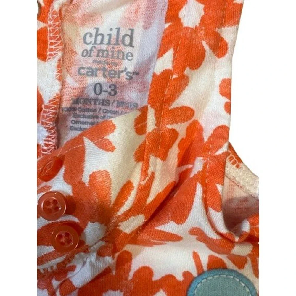 Baby Girl's 0-3 Month Sleeveless Bodysuit Dress Carter's Cotton